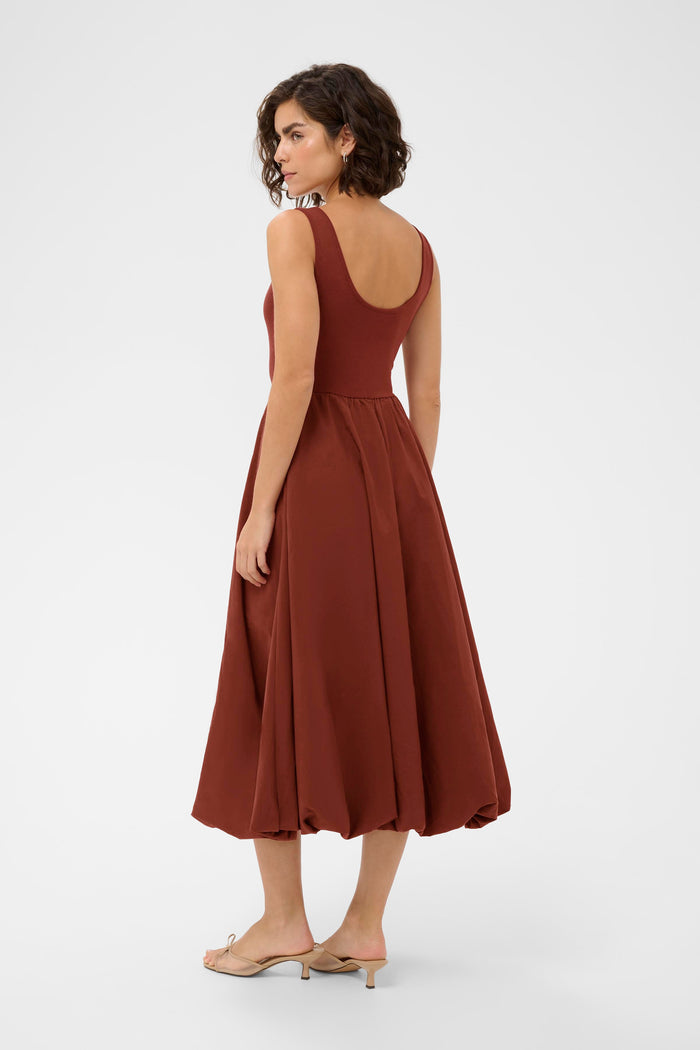 Kaffe KaKirsten Henna Midi Dress, 10510006