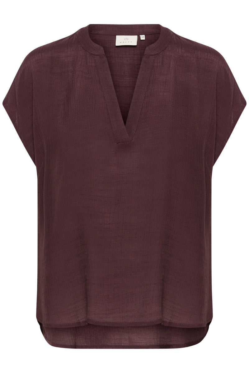 Kaffe Kaanja Fudge V-Neck Blouse