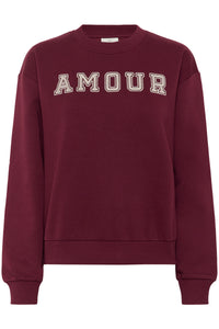 Kaffe Kaelenora Windsor Wine Fleece Lined Supersoft Sweatshirt, 10510672