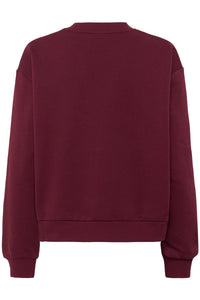Kaffe Kaelenora Windsor Wine Fleece Lined Supersoft Sweatshirt, 10510672