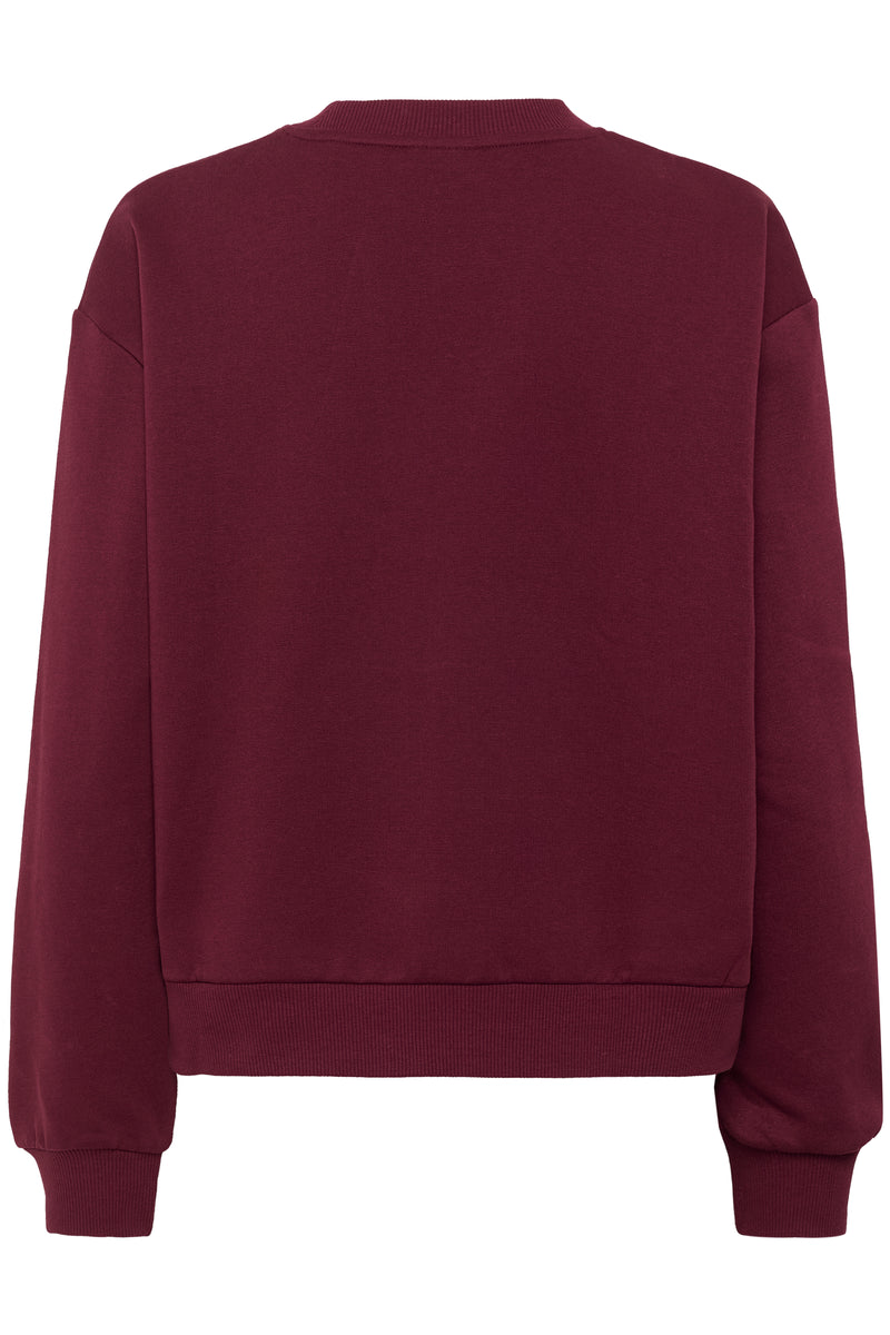 Kaffe Kaelenora Windsor Wine Fleece Lined Supersoft Sweatshirt, 10510672