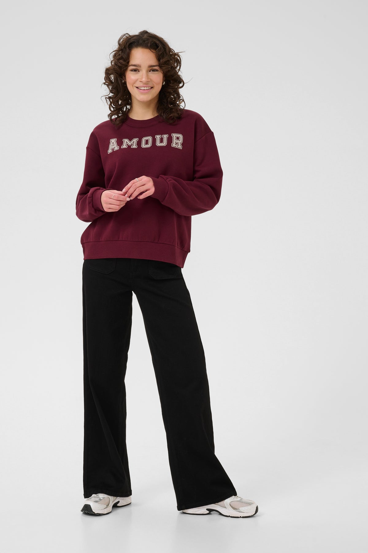 Kaffe Kaelenora Windsor Wine Fleece Lined Supersoft Sweatshirt, 10510672