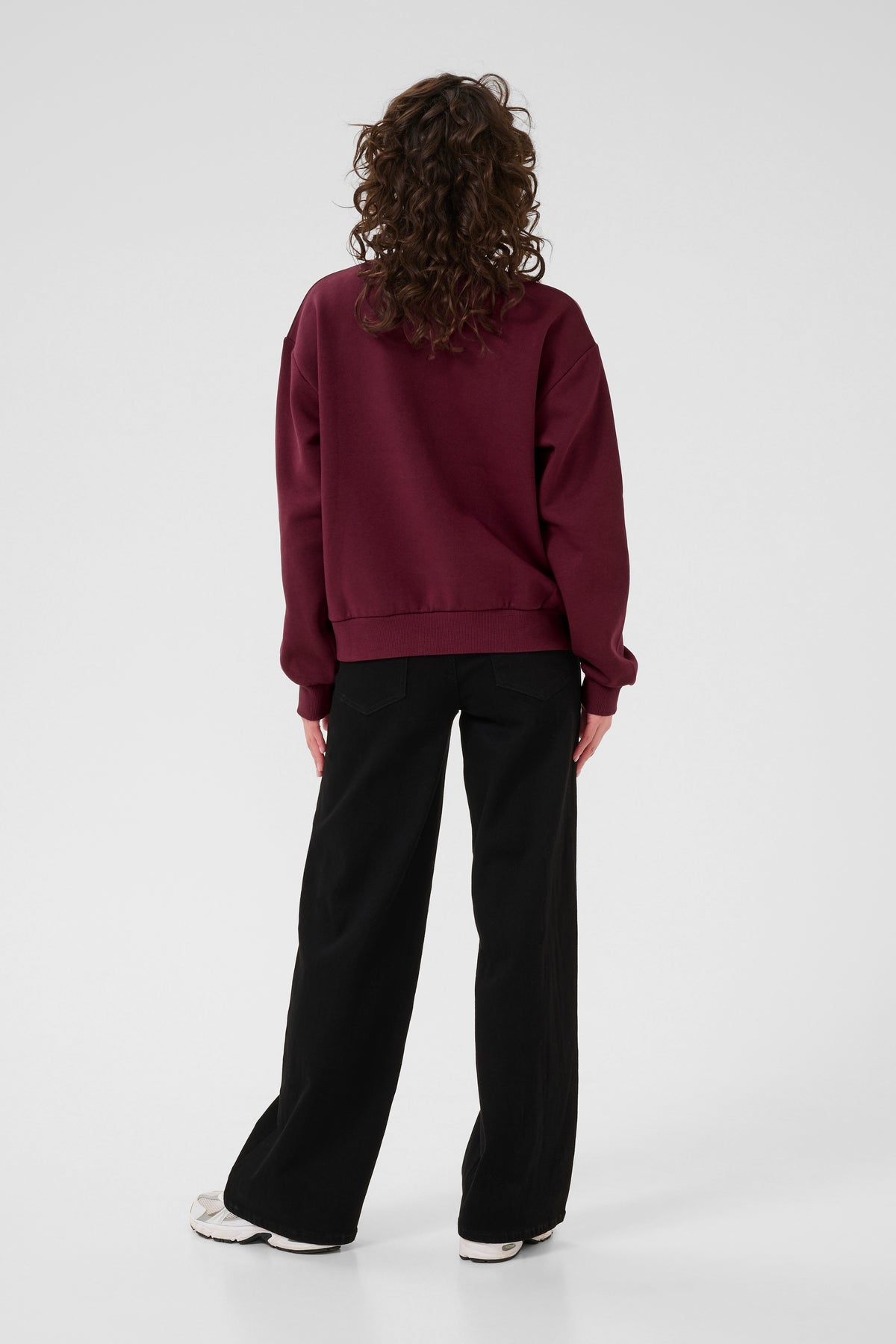 Kaffe Kaelenora Windsor Wine Fleece Lined Supersoft Sweatshirt, 10510672