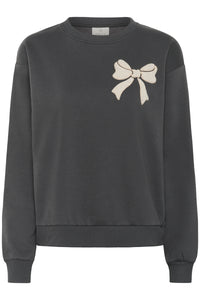 Kaffe Kaelenora Slate Grey Fleece Lined Supersoft Sweatshirt