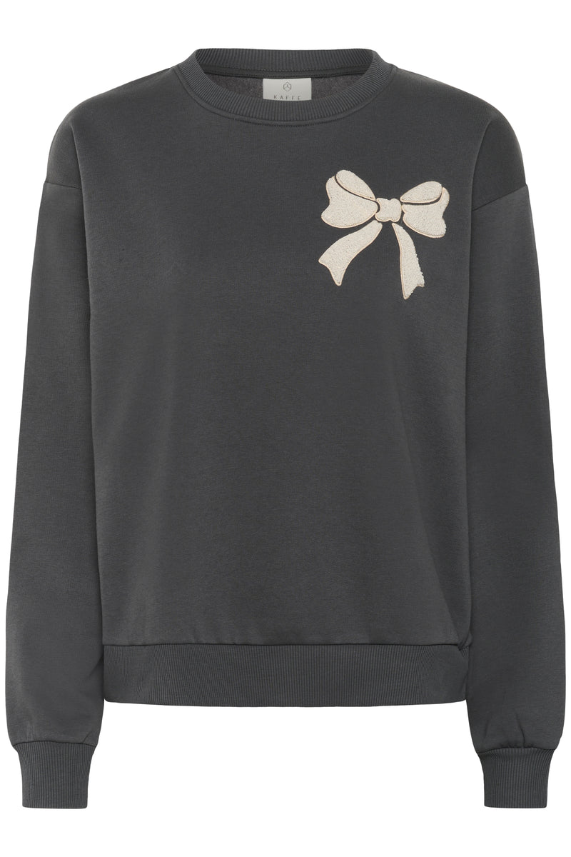 Kaffe Kaelenora Slate Grey Fleece Lined Supersoft Sweatshirt