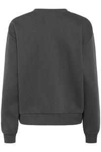 Kaffe Kaelenora Slate Grey Fleece Lined Supersoft Sweatshirt