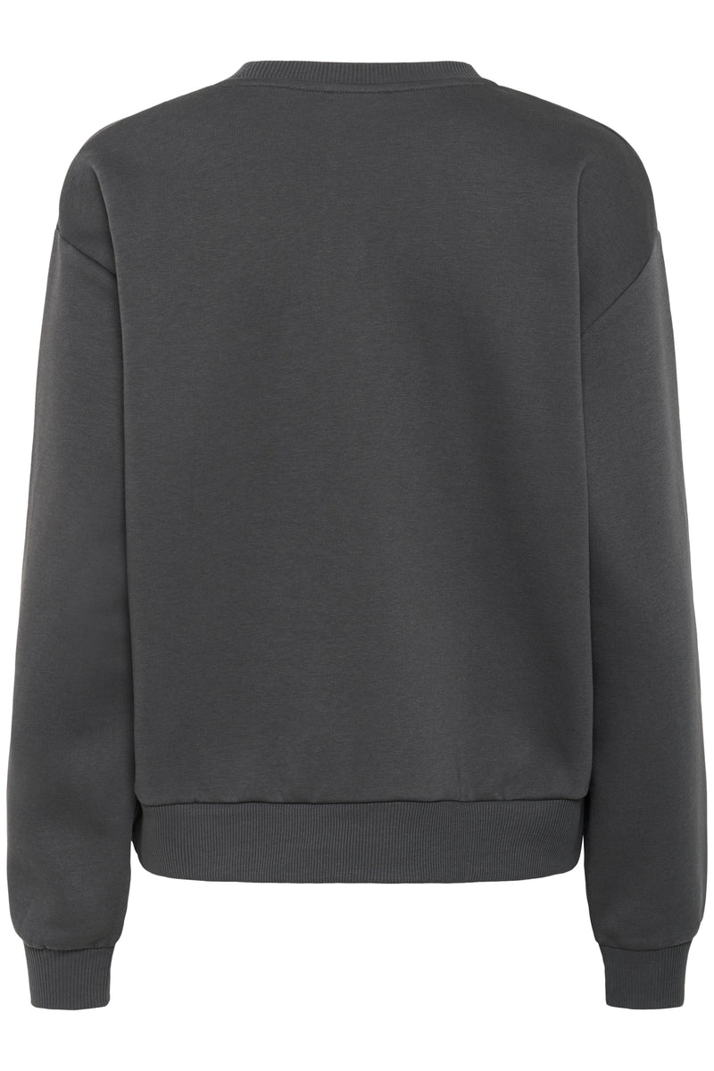 Kaffe Kaelenora Slate Grey Fleece Lined Supersoft Sweatshirt