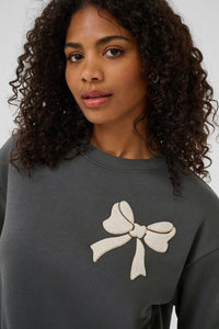 Kaffe Kaelenora Slate Grey Fleece Lined Supersoft Sweatshirt