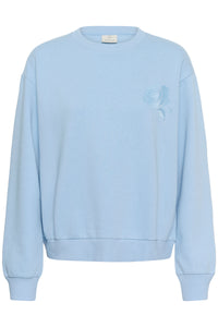 Kaffe Kasussi Powder Blue Supersoft Fleece Lined Sweatshirt, 10511087