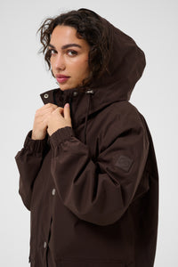 Kaffe Kaennie Sofia Coffee Bean Waterproof Rain Coat