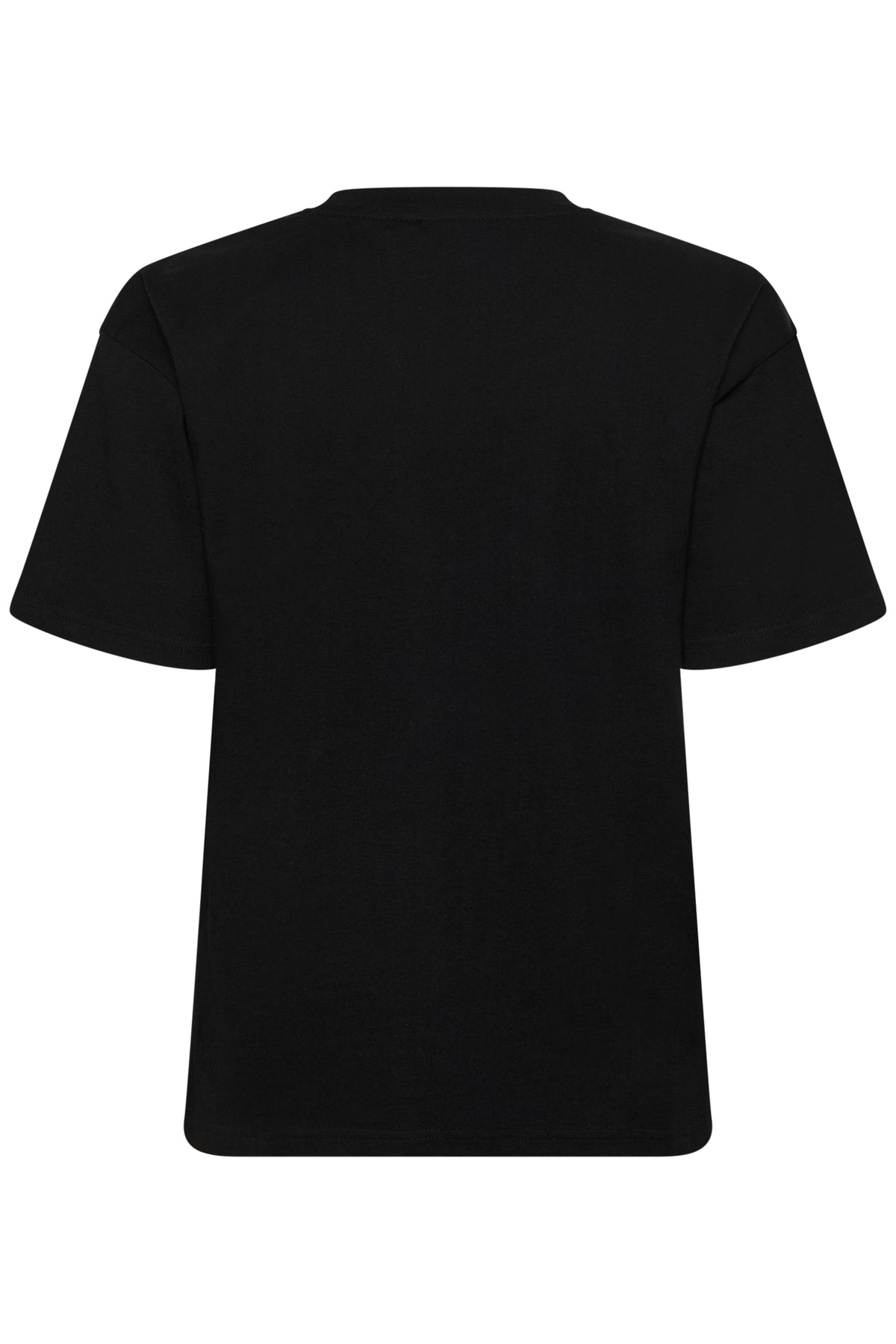 Kaffe Karosie Black 'Oui' Lace Logo T-Shirt, 10511300