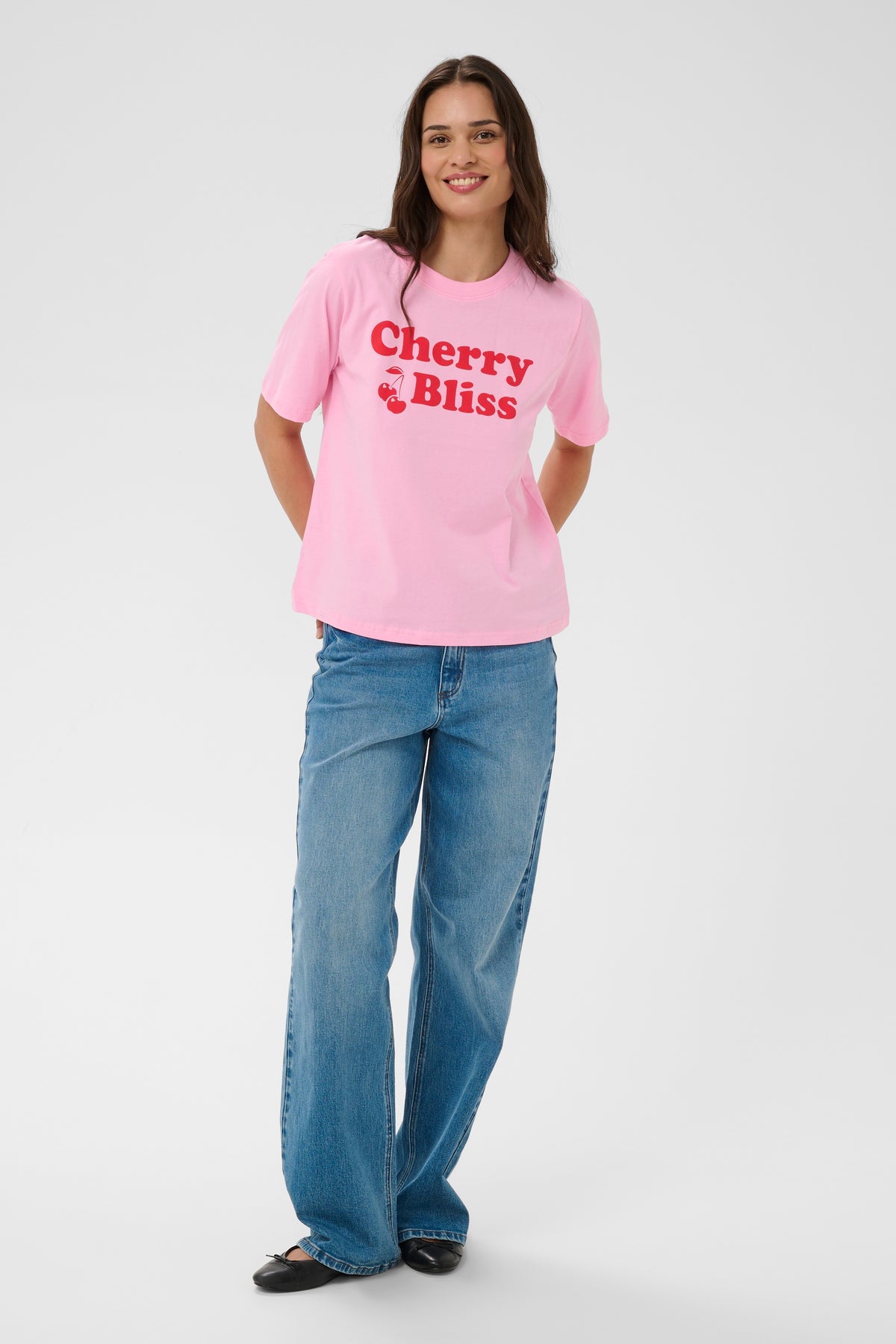 Kaffe Kacherie Pink Frosting 'Cherry Bliss' Logo T-Shirt