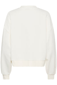 Kaffe Kalila Chalk 'LOVE' Embellished Logo Oversized Sweatshirt, 10511411
