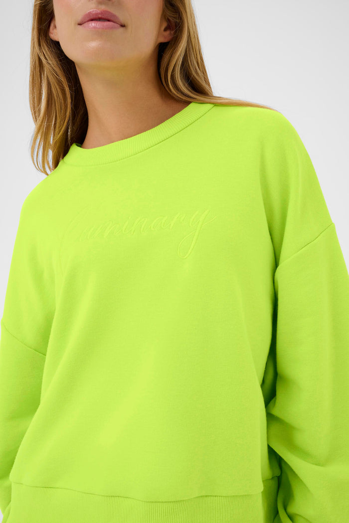  Kaffe Kalila Wild Lime Logo Oversized Sweatshirt, 10511411