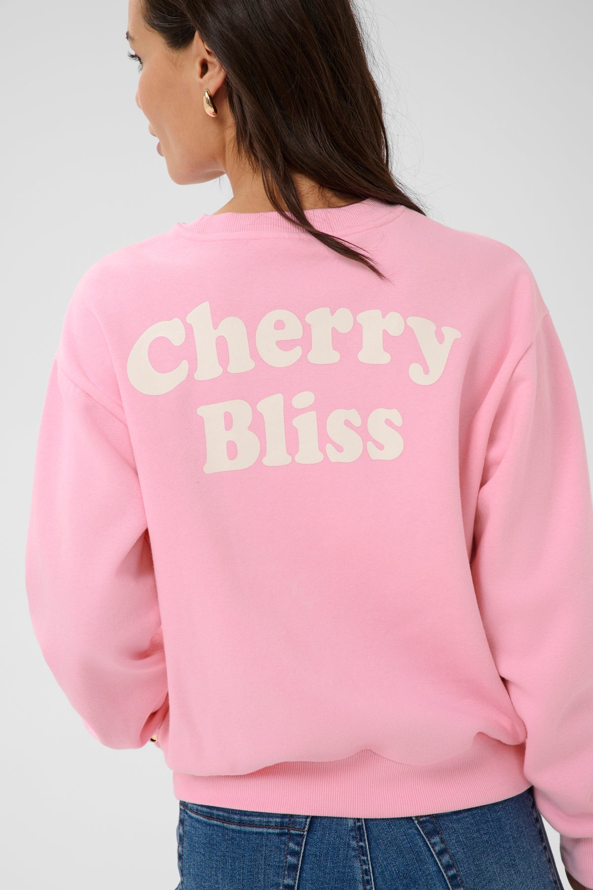 Kaffe Kamelody Pink Frosting Supersoft Fleece Lined ‘Cherry Bliss’ Sweatshirt