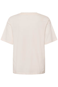 Kaffe Kakelly Chalk Oversized 'Love comes in Waves' Logo T-Shirt, 10511577