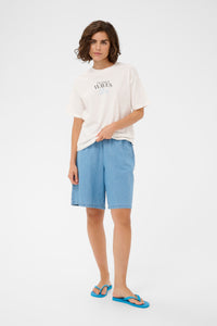 Kaffe Kakelly Chalk Oversized 'Love comes in Waves' Logo T-Shirt, 10511577