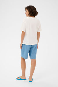 Kaffe Kakelly Chalk Oversized 'Love comes in Waves' Logo T-Shirt, 10511577