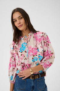 Kaffe KaHaisley Multi Colour Flower Print Blouse, 10511583