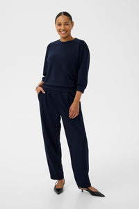 Kaffe Kaannie Midnight Marine Modal Barrel Leg Joggers, 10511588