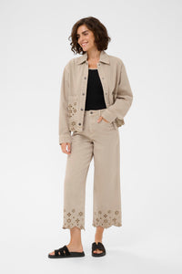 Kaffe KaMimi Feather Beige Broderie Anglaise Jacket, 10511598