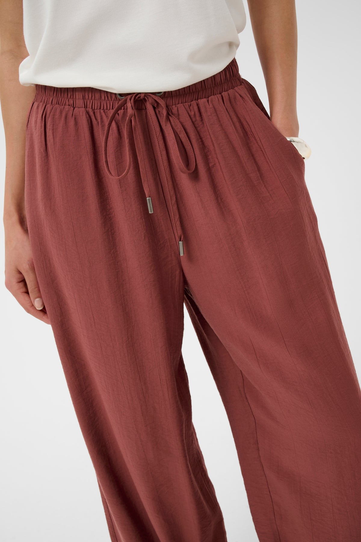 Kaffe KaEmily Henna Wide Leg Trousers, 10511609