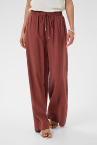 Kaffe KaEmily Henna Wide Leg Trousers, 10511609