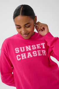 Kaffe KaLilje Beetroot Fuchsia 'Sunset Chaser' Supersoft Sweatshirt, 10511630