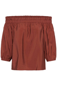 Kaffe KaNeema Henna Off the Shoulder Blouse