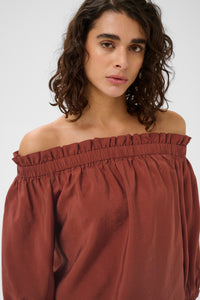 Kaffe KaNeema Henna Off the Shoulder Blouse