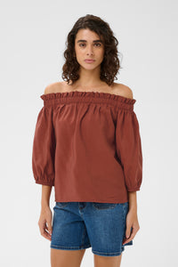 Kaffe KaNeema Henna Off the Shoulder Blouse