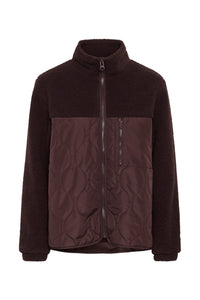 Kaffe Kagracelyn Fudge Burgundy Teddy Fleece Quilted Jacket, 10512279