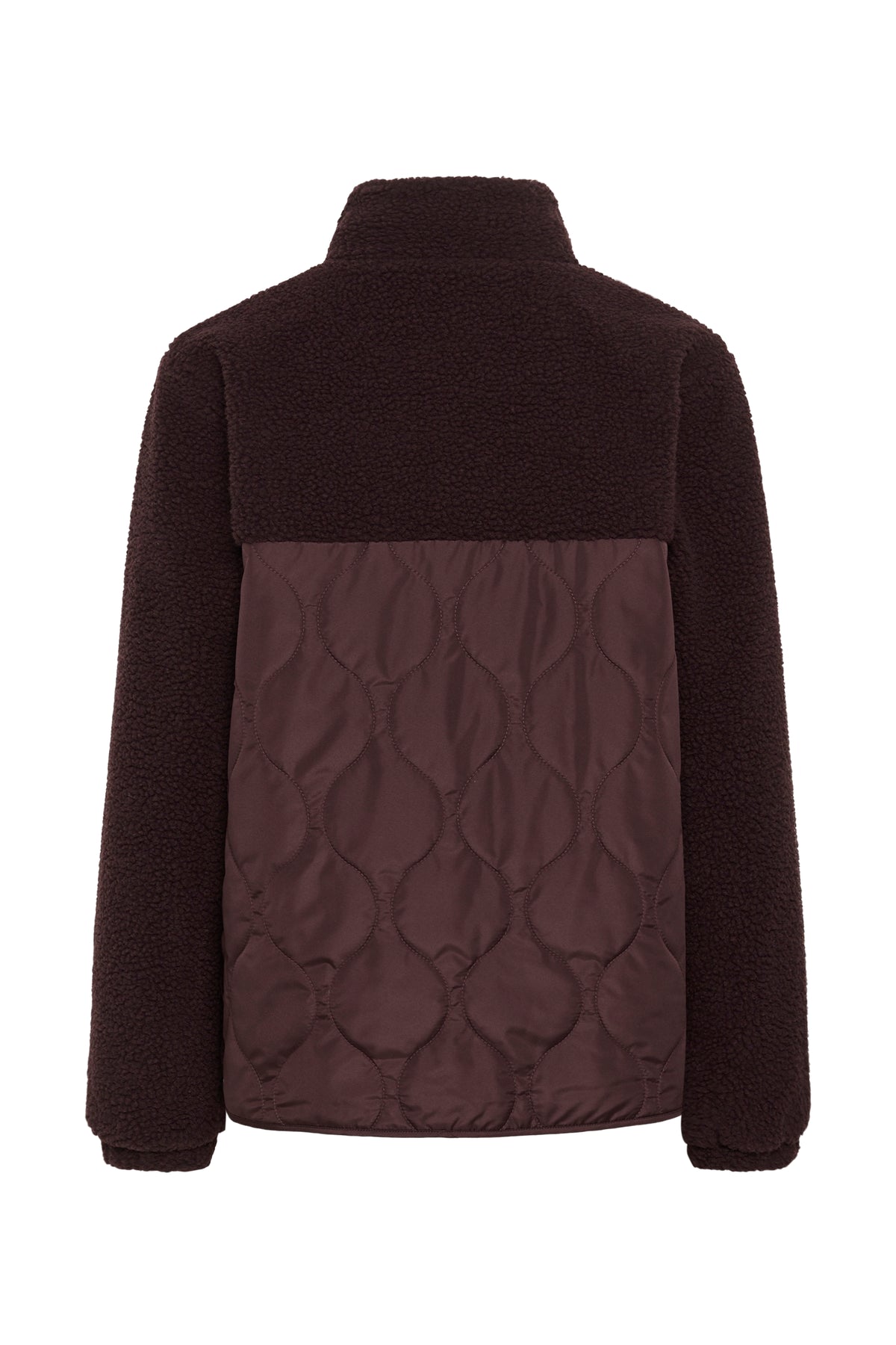Kaffe Kagracelyn Fudge Burgundy Teddy Fleece Quilted Jacket, 10512279