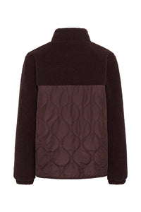 Kaffe Kagracelyn Fudge Burgundy Teddy Fleece Quilted Jacket, 10512279