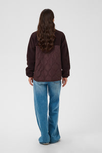 Kaffe Kagracelyn Fudge Burgundy Teddy Fleece Quilted Jacket, 10512279