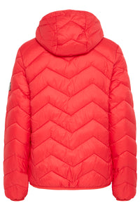 Fransa Frpadma Poinsettia Red Puffa Coat, 20609336