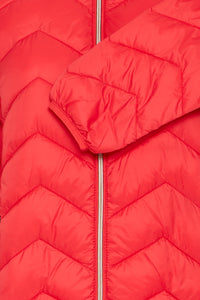 Fransa Frpadma Poinsettia Red Puffa Coat, 20609336