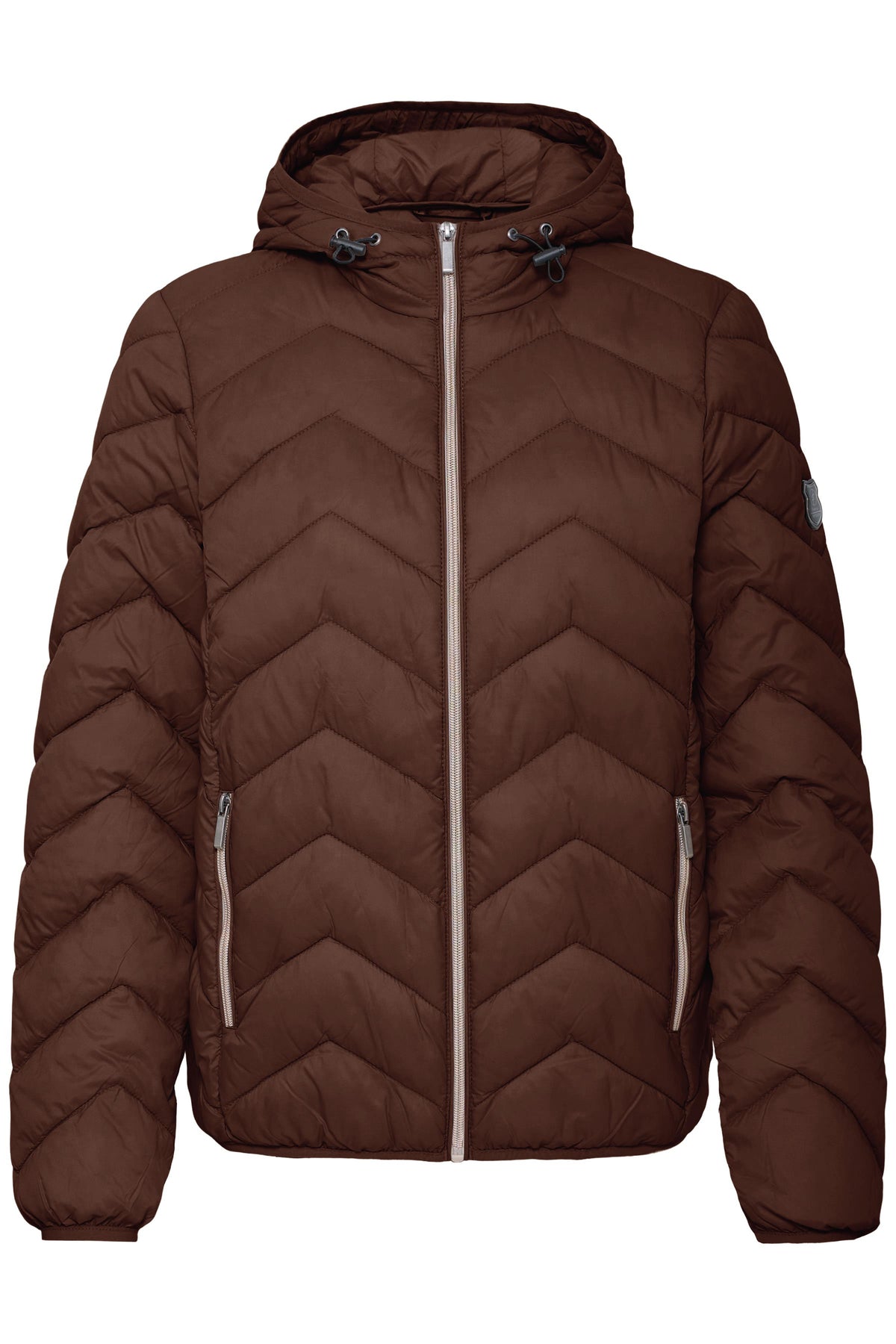 Fransa FrBaPadding Chocolate Hot Fudge Puffa Coat with Hood, 20609336