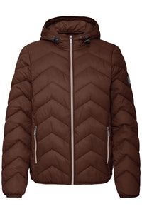 Fransa FrBaPadding Chocolate Hot Fudge Puffa Coat with Hood, 20609336