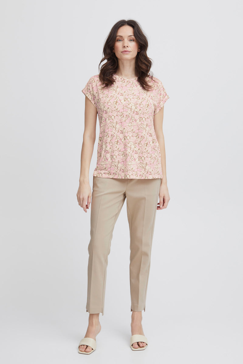 Fransa FrSeen Pink Frosting Floral Printed T-Shirt, 20610634