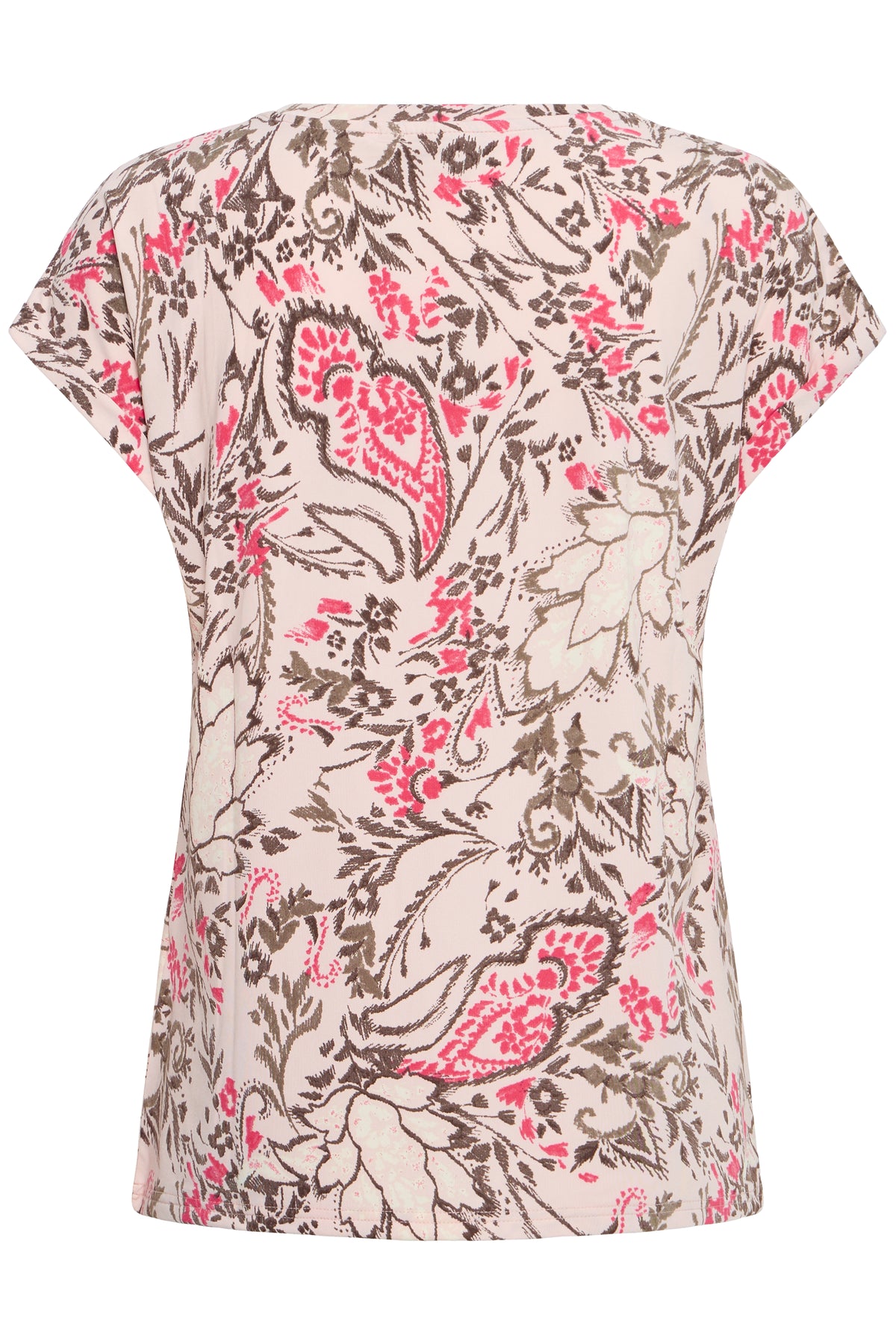 Fransa FrSeen Lotus Pink Floral Printed T-Shirt, 20610634