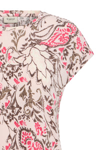 Fransa FrSeen Lotus Pink Floral Printed T-Shirt, 20610634
