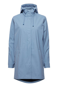 Fransa Frrainfall Silver Lake Blue Rain Coat, 20611007