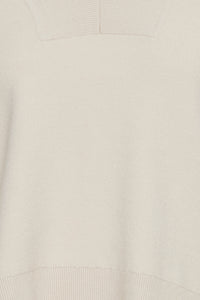 Fransa Frsally Whitecap Gray V-Neck Oversized Knit, 20611466