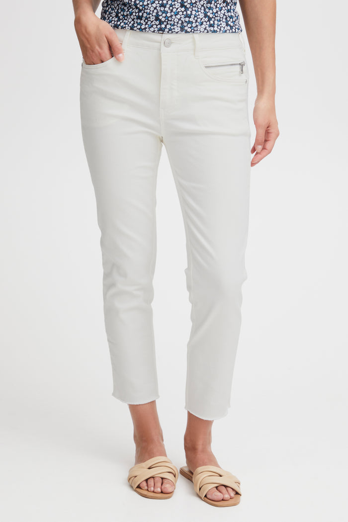 Fransa Tessa Antique White Cropped Jeans, 20612189