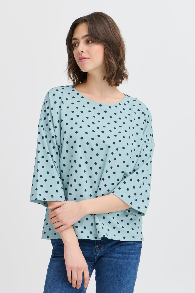 Fransa FrSiva Aquifer Mint Polka Dot Top, 20613439