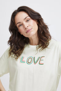 Fransa FrKoko Blanc de Blanc Oversized 'LOVE' T-Shirt, 20613772