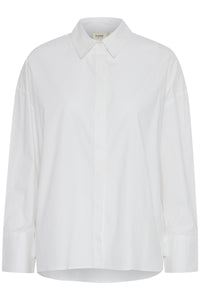 Fransa FrVuja Off White Oversized Layering Button Side Shirt, 20614547