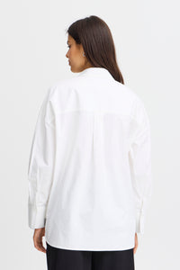 Fransa FrVuja Off White Oversized Layering Button Side Shirt, 20614547