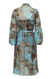 Fransa FrLilli Bluestone/Chocolate Midi Shirt Dress, 20614947